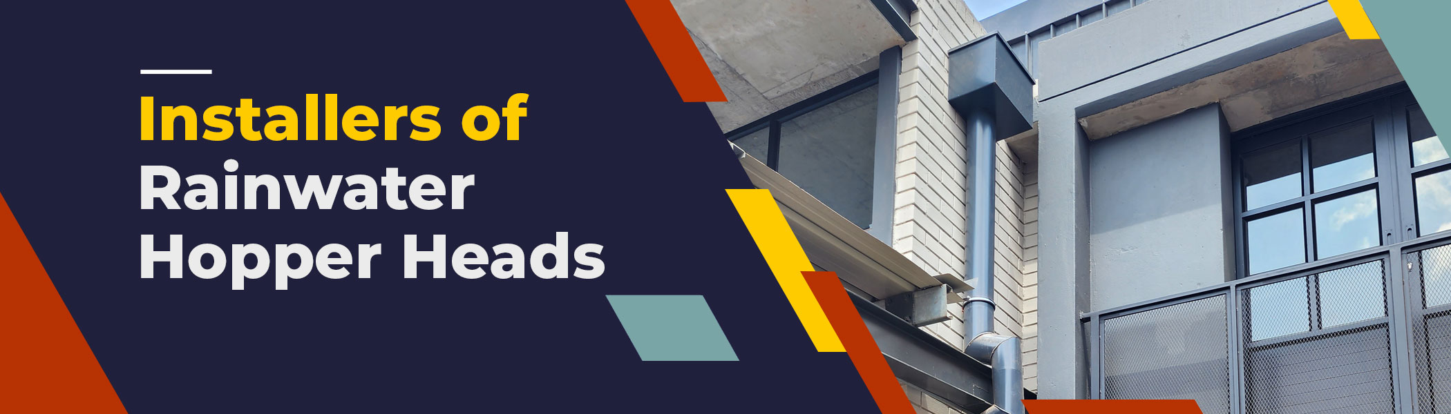 Hopper Water Heads and Leaf Catchers For Gutters Installations